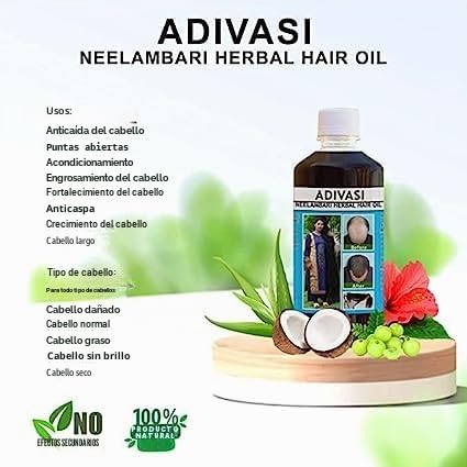 Aceite de hierbas para el cabello, hecho por Pure Adivasi Ayurvedic Herbs