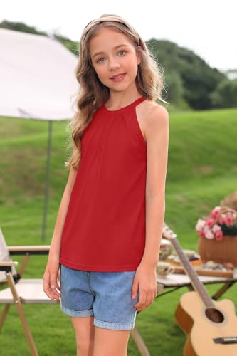 BesserBay Girls Halter Neck Summer Sleeveless Shirt Cute Tank Tops 6-14 Years4