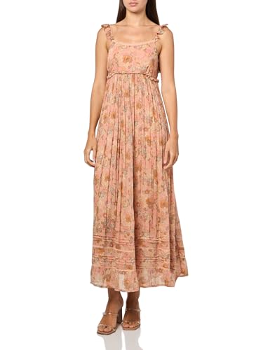 Lucky Brand Women's Printed Ruffle Sleeve Midi Dress, Pink Floral, X-Small  at Amazon Women's Clothing store