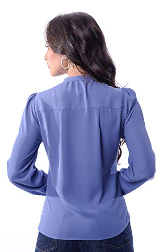 Camisa Perola Love Manga Longa com lacinho (JEANS, M)