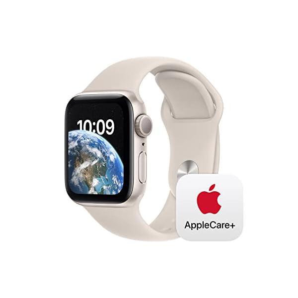 Apple Watch SE GPS 40mm Starlight Aluminum Case with Starlight Sport Band - S/M with AppleCare+ (2 Years)