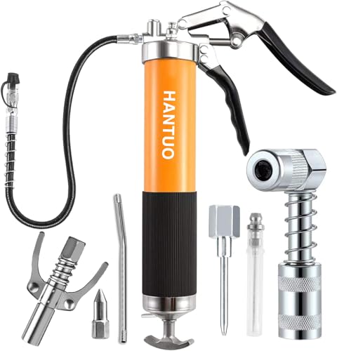 Grease Gun with Quick Release Coupler, 8000 PSI Heavy Duty...