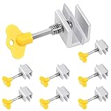Resinta 8 Pack Adjustable Sliding Window Locks Stop Door Frame Security Locks