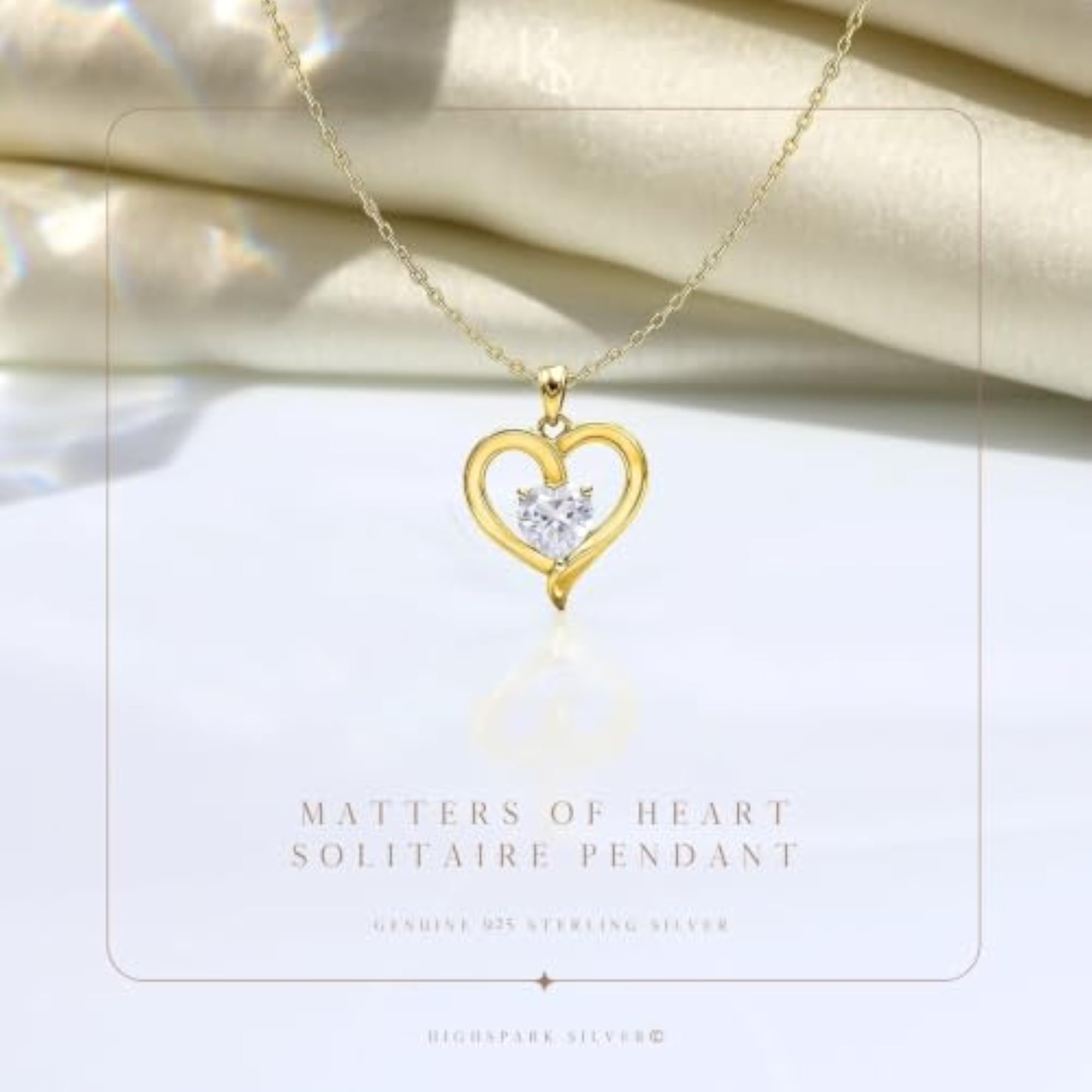 925 Silver Swirl Heart Pendant Necklace