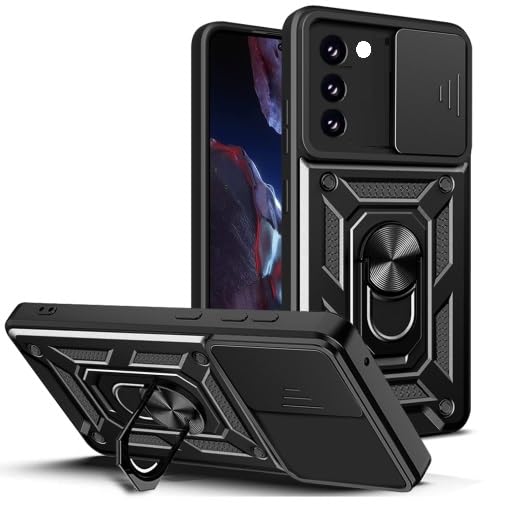 KrKis Silicone Back Cover For Vivo Y200E 5G With Slide Camera, Heavy Duty Military Grade Protection Backcase For Mobile Phone Case Built-In 360° Rotate Ring Stand - Black (B0CY5PPZN8) Amazon Price History, Amazon Price Tracker
