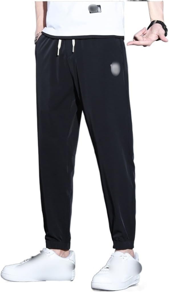 Casual Pants Men's Thin Breathable Leggings Capris Elastic Sports Pants