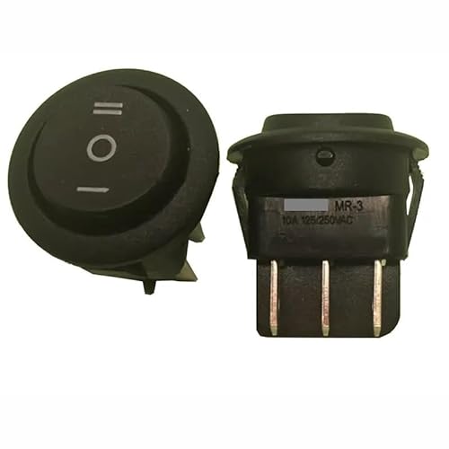 AUOQKQUT 1pc MR-3-230-R6-BBNW ship type switch 23mm round opening 20mm round 6P 3 gears(On-OFF-on) 10A250V