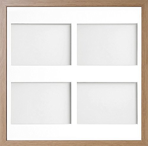 Allington Range 40x40-cm Beech Picture Photo Frame with White 4-Aperture Mount for Image Size 7x5-inch (Landscape)