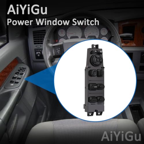 AiYiGu Power Driver Side Window Switch Control Button Compatible with 2002-2009 Dodge Ram 1500/2500/3500 Truck, Durango, Dakota, Sprinter 2500/3500, OEM 56049805AB/56049805AA - Thumbnail 6