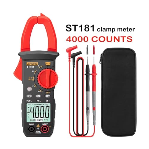 Pinza amperimétrica digital de 400A 600V 4000 cuentas ST181 True RMS AC DC miniatura 2