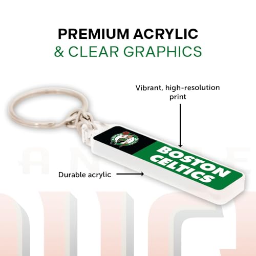 Porte-clés Boston Celtics NBA acrylique finition transparente - 2