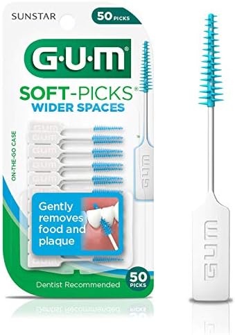 GUM Soft-Picks Wider Spaces Interdental Picks, 50 Count (6 Pack)
