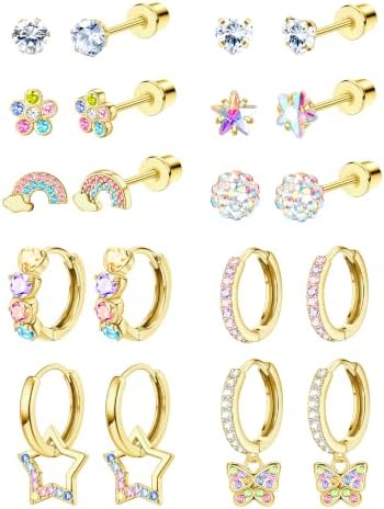 Hypoallergenic Earrings for Girls Women Kids Toddler Surgical Steel Earring