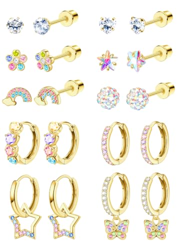Hypoallergenic Earrings for Girls Women Kids Toddler Surgical Steel Earring