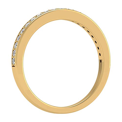 1/4 Carat Pave Set Diamond Wedding Band in 14K Gold2