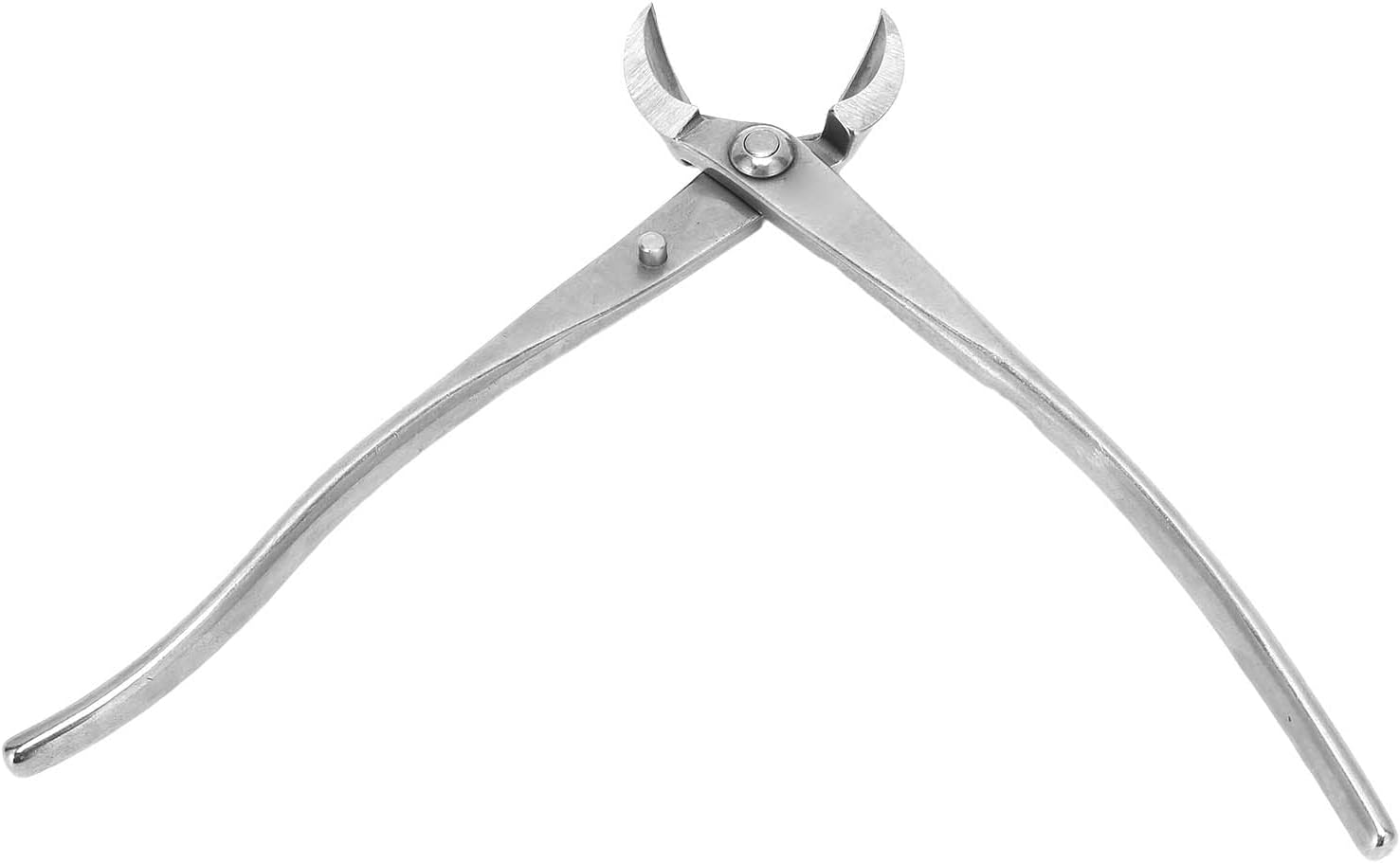 Stainless Steel Bonsai Root Cutter, Concave Branch Cutter and Trunk Splitter, 21cm Gardening Tool with gonomic dle for Precise Pruning, Rustproof Bonsai Cutter
