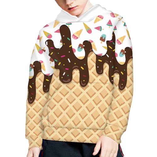 Image of Coloranimal Unisex Girls and Boys Long Sleeve Hoodies Hoody Athletic Pullover Sweatshirts Tops Age 6-16year