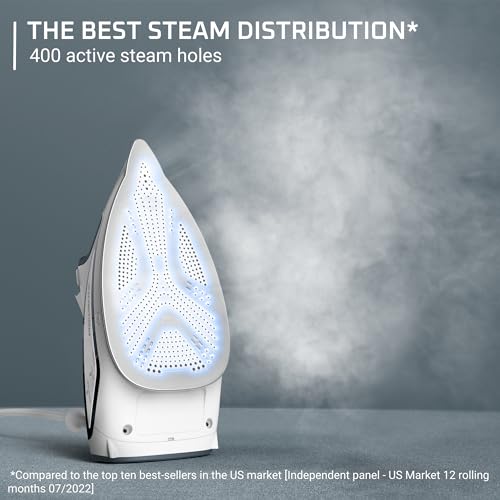 Rowenta Focus Excel Steam Iron for Clothes, Anti-Drip Protection, Iron Steamer for Clothes, 1725 Watts, DW5280, Grey by Rowenta - Image 4