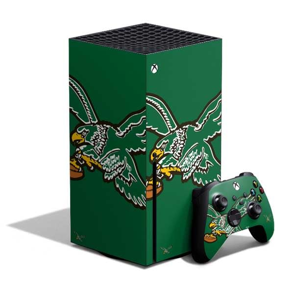 Skinit Decal Gaming Skin Compatible with Xbox Series X Bundle - Officially Licensed NFL Philadelphia Eagles Retro Logo Design