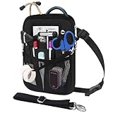 サムコス ウエストポーチ 工具袋 保育 仕事用 エプロンバッグ ウエストバッグ ベルト付 多機能ポケット （ブラック）