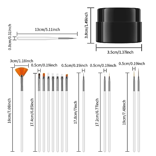 Ownest 6 Colors Spider Gel, Matrix Gel with Gel Paint Design Nail Art Kit Wire Drawing Nail Gel for Line, Soak Off UV LED DIY Manicure Nail Art Decoration With 15 Nail Art Brushes