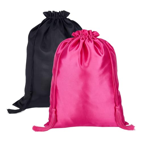 NICENEEDED 2 Stück Satin Haarbeutel Für Bündel Perücken Haar Lagerung Tragetaschen Für Haar Werkzeuge Home Reise