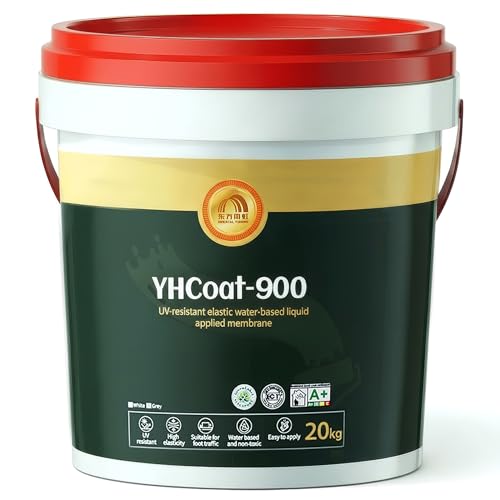 Image of 5 Gallon Gray Waterproof Elastomeric Roof Coating Sealant, Flexible Solar Reflective Liquid Waterproofing Adhesive for Flat, Metal, Slope Roofs Repair 20KG
