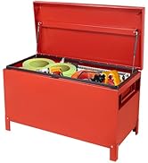 Fectiontool Jobsite Chest, Heavy Duty Truck Bed Toolboxes, Aluminum Alloy Tool Box, Dual Side Hyd...