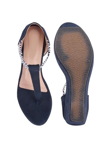 Image of SilverArrow womens Pacifico Fashion Sandals|Wedges Heel Sandals With Pull On Strap|Fusion Wear
