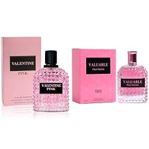 A CENTER Valentine Pink&Valuable Perfume Set for Women - Floral Fragrance Gift Set with Floral Fruity Scent| 3.4 Fl Oz Each Eau De Pafume for Office Wear