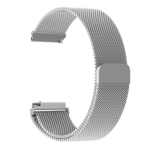 APVMFMKLTG Correa magnética de 20 mm y 22 mm for Samsung Fit for Galaxy Watch 4 Classic/3/Active 2/S3 Fit for Frontier Smartwatch Fit for Correa Pulsera Correa de Reloj(Silver,Galaxy 6 5 4 44mm)