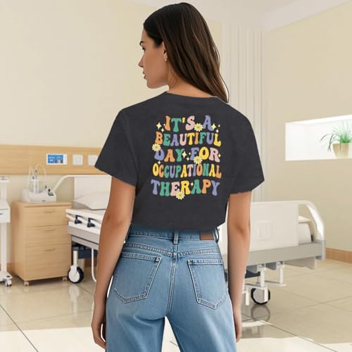 Womens Occupational Therapy Shirts OT Month Sunflower T-Shirt Occupational Therapist Tee3