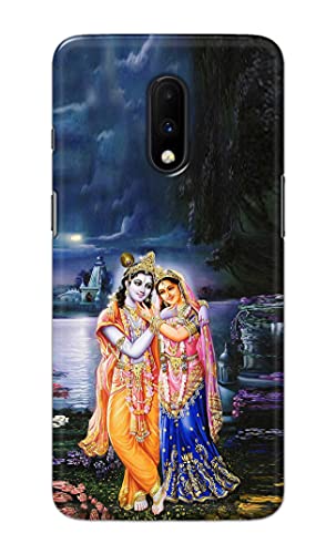 Image of Printed Hard Back Cover Case for OnePlus 6T | OnePlus 7 Back Cover (Radha Krishna) -1803