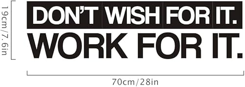 Miniatura 4 de Calcomanías de pared con citas inspiradoras, vinilo para oficina, decoración de gimnasio, calcomanía de pared con texto en inglés «Don't Wish for
