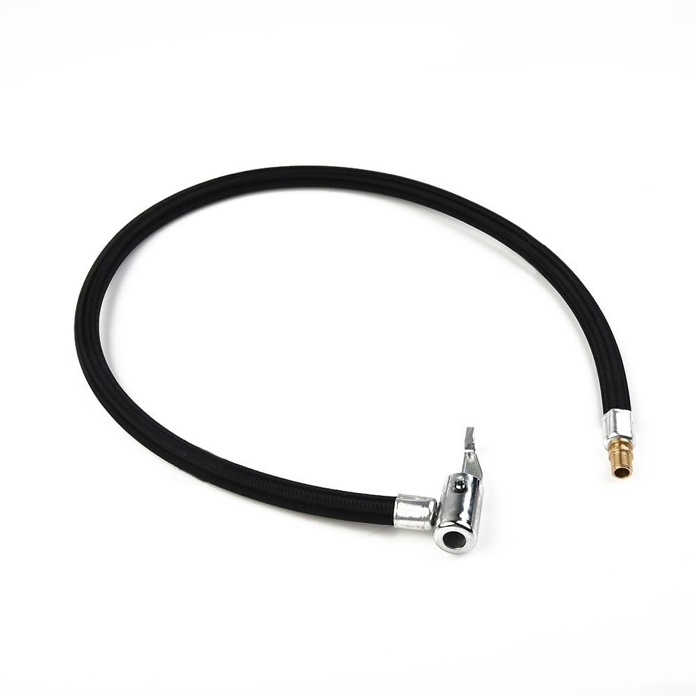 Yhenlovtt Tyre Inflator Hose Adapter with 60cm Extension Pipe and M8 Thread Connector, For Durable Rubber and Metal Construction for Car, Motorcycle and — view 2