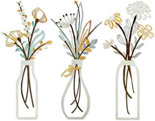 YiYa 3 Piezas Flores Metalicas Decoracion Decoración Minimalista ...