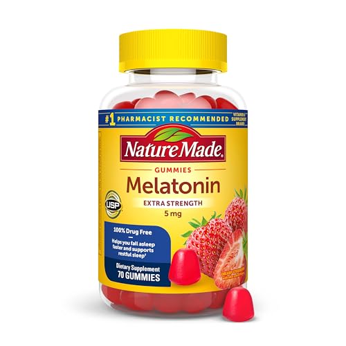 Nature Made Melatonin 5mg Adult Melatonin Gummies, 100% Drug Free...