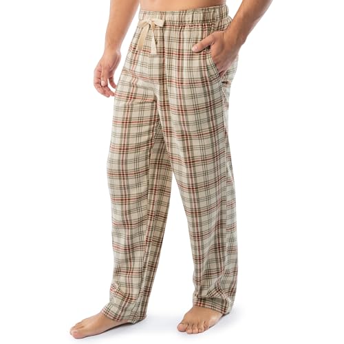 Image of Fruit of the Loom Men's Jersey Knit Top and Flannel Pant Pajama Sleep Set