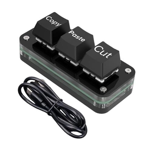 Image of ZOOMELLA Mini 3 Key Keypad with Data Cable Rounded Corners Professional Game Keyboard Black Already Set|Keyboards & Keypads| Keyboards & Keypads