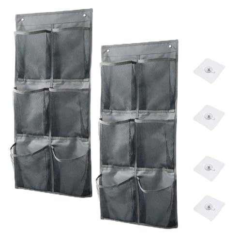 2 pièces étagère de organisateur mural de stockage murale, 6 poches, Rangement de chaussures à suspendre, Sac de rangement suspendu, convient pour chambre à...