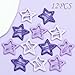 NAISKA Purple Star Hair Clips Non Slip Hair Pins Snap Hair Barrettes Accessories for Girls Women Hair Decoration (12PCS)
