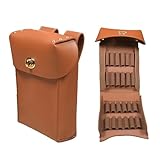 Hunting 24 Rounds Rifle Bullets Cartridge Holder 410 Ga Shotgun Shells Waist Pack (Camel)