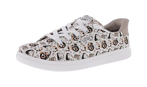 Skechers Womens Bobs DVine - Catterrific White Multi 8 Medium