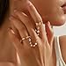 Chain Ring Gold Silver Evil Eye Pearl Seashell Rings Chunky Colorful Cubic Zirconia Teardrop Dangle Ring Adjustable Statement Wedding Engagement Rings Fashion Jewelry Outfits Anniversary Birthday Gift