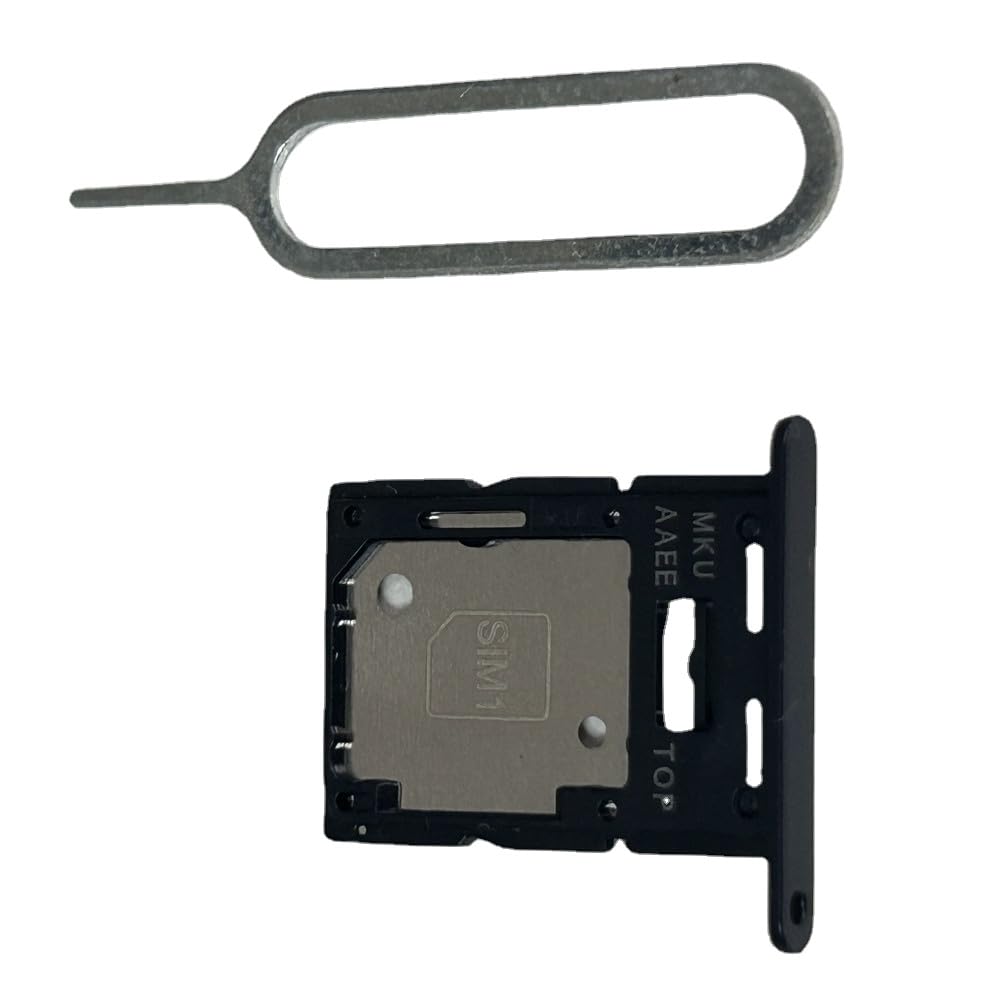 zhxchzhi SIM Card Tray SD Card Tray Holder Slot +pin Replacement for Samsung Galaxy A15 5G SM-A156B A156U Parts (Black)