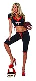 Delicious Two Hand Touch Football Costume, Black/Red, Medium