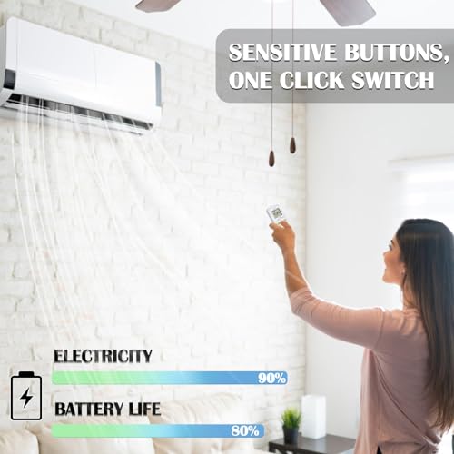 ZUOQIANG Mando a distancia universal para aire acondicionado, compatible con LG, Gree, Midea, Toshiba, Haikin, Daikin, Hitachi, Sharp, Panasonic, Samsung, Sanyo, Hisense y otros modelos