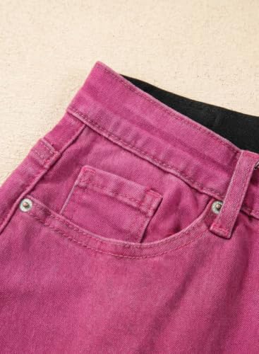 Image of Sidefeel Women's Wide Leg Jeans High Waisted Tummy Control Stretchy Straight Leg Elastic Waist Trendy Denim Pants