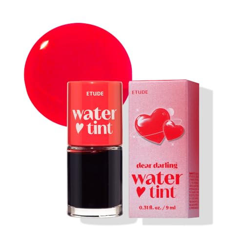 Image of ETUDE Dear Darling Water Tint, Watermelon Ade, Lip and Cheek Stain | Korean water lip tint and lip and cheek stain; vivid lightweight color, non-sticky finish and long-lasting wear.