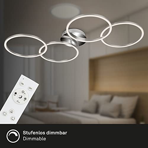 Lampe LED de chambre BRILONER grand format dimmable en aluminium